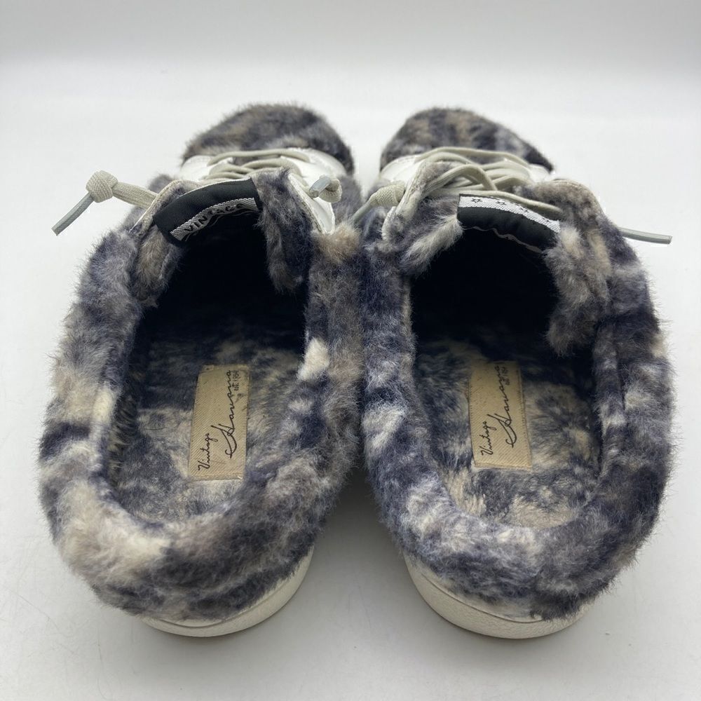 Vintage Havana Fuzzy Chetah Faux Fur /Leather Mules Size 8 Multicolor - Picture 5 of 8